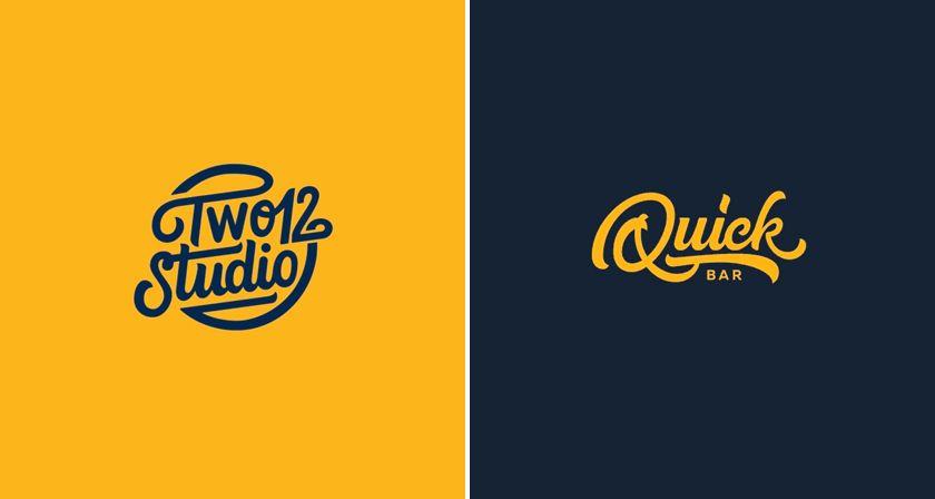 Yellow Blue Letters Logo - Smooth, Clean Animations Of Beautiful Hand-Lettered Logos For Design ...