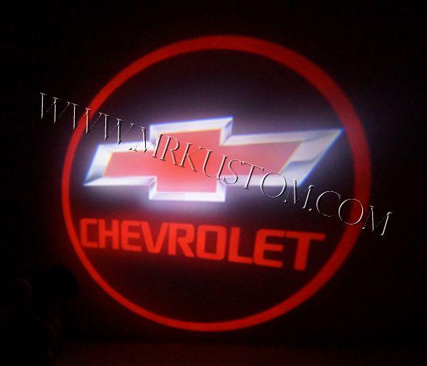 Red Chevrolet Logo - Chevy LED Door Projector Courtesy Puddle Logo Lights