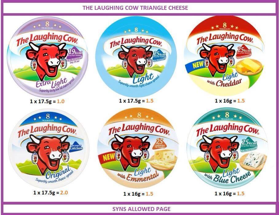 Cow Triangle Logo - Laughing cow cheese triangles slimming world syn values. Slimming