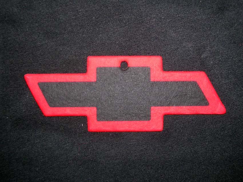 Red Chevy Logo - Chevy Bowtie Air Freshener RED & BLACK | Stinky Things Store