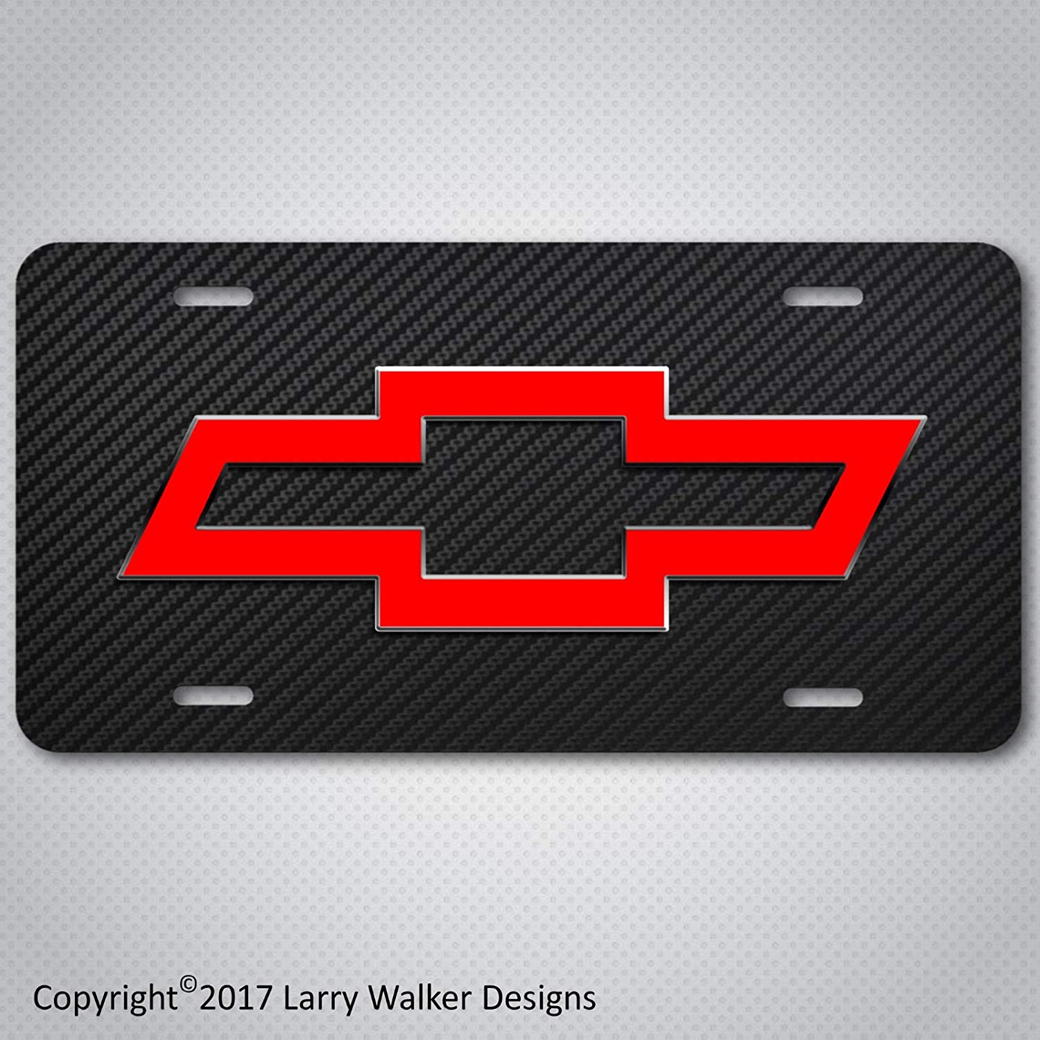 Red Chevy Logo - Black and Red Chevy Bowtie Bow Tie Aluminum License