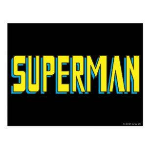 Yellow Blue Letters Logo - Blue Superman Logo Postcards | Zazzle UK