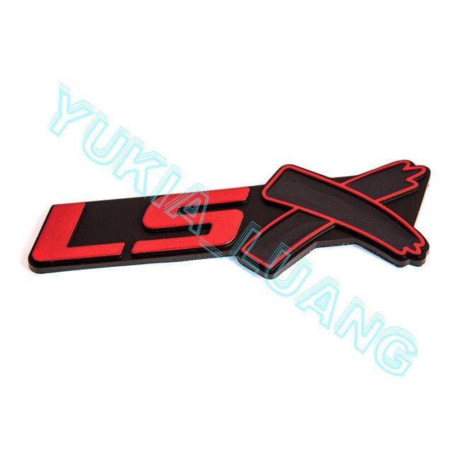 Red Chevy Logo - LSX Car ABS Side Emblem Body Badge Rear Sticker Red Black for Chevy
