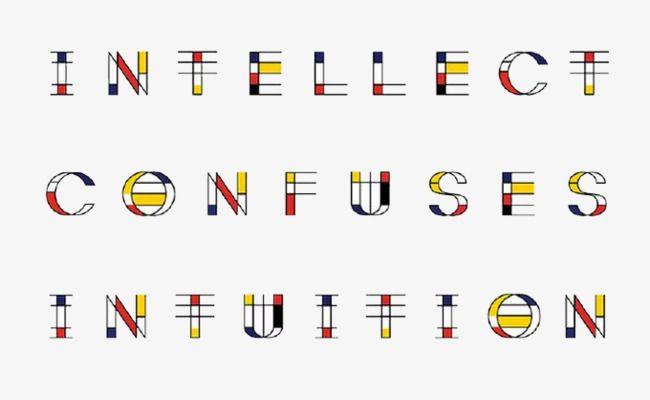 Yellow Blue Letters Logo - Red, Yellow And Blue Compose English Letters, Red, Mondriaan, Red