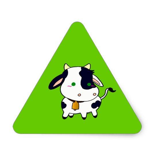 Cow Triangle Logo - Baby Cow Triangle Sticker