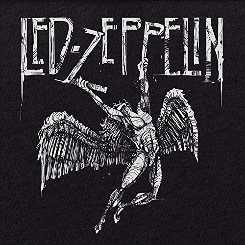 Zeppelin Logo - Amazon.com: Led Zeppelin Falling Angel Distressed Hand Drawn Logo ...