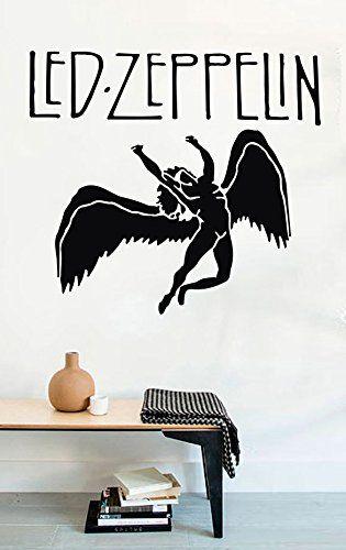 LED Zeppelin Angel Logo - Amazon.com: Rock Wall Decals Led Zeppelin Logo Angel Decor Stickers ...