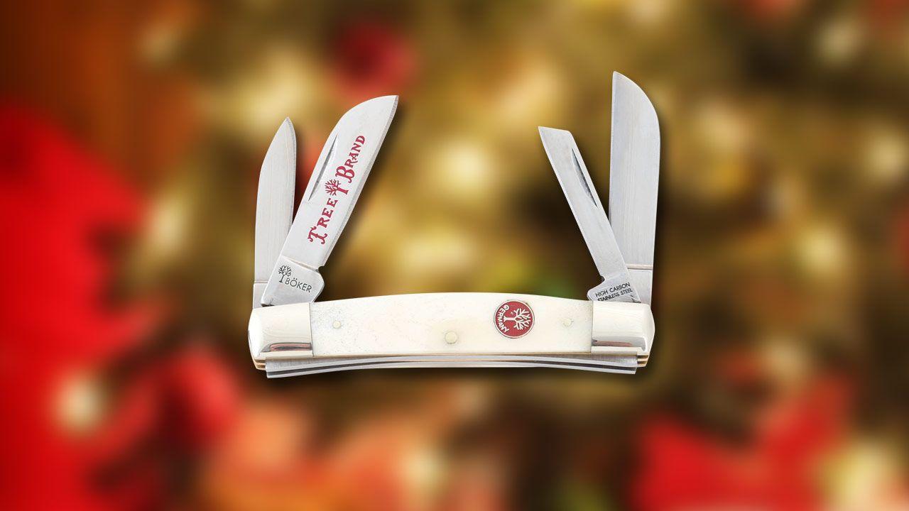 Tree with Red Shield Logo - The Limited Edition Boker Red Shield White Smooth Bone series ...