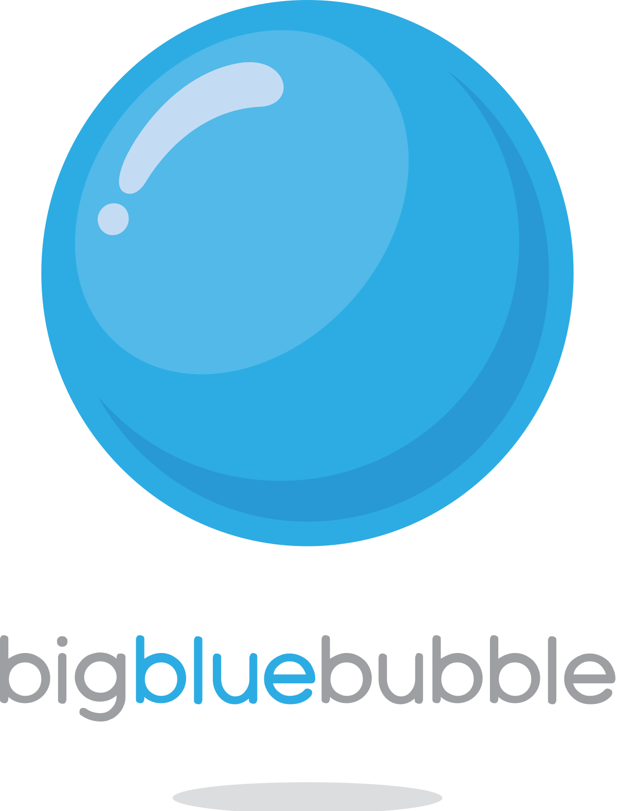 Text Bubble Logo - Big Blue Bubble