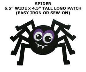 Black Spider Logo - Black Spider Tattoo Biker Cartoon Halloween Logo Applique Iron on ...