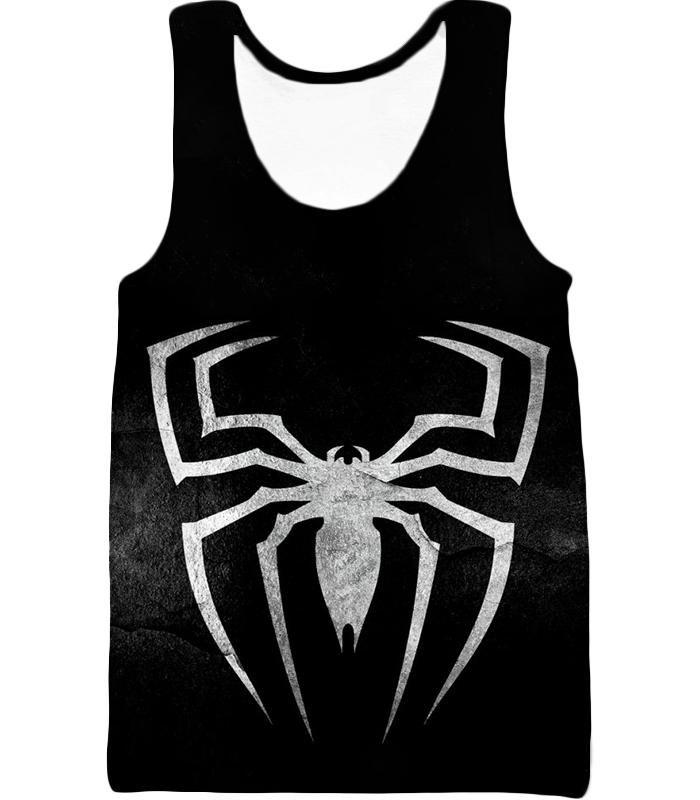 Black Spider Logo - Black Spider Man Venom Promo Logo Tank Top VE043