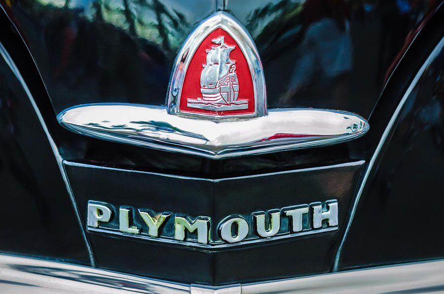Plymouth Emblems Logo - 1948 Plymouth Emblem -0388c Photograph by Jill Reger
