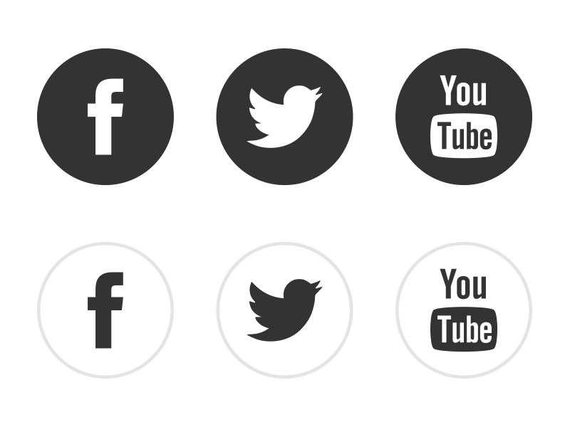 White Social Logo - Free Black White Social Media Icons Download Png Svg Jpg by Icons by ...
