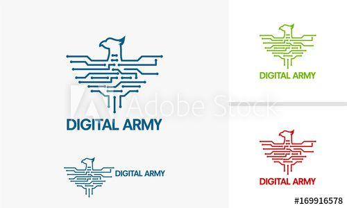 Army Bird Logo - Digital Army Logo template, Digital Bird Logo template vector - Buy ...