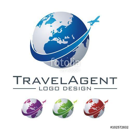 Globe Designs as Logo - Travel And Tour Logo, Plane, Globe, Design Logo Vector