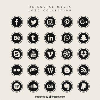 White Social Logo - Social Media Icon Vectors, Photo and PSD files