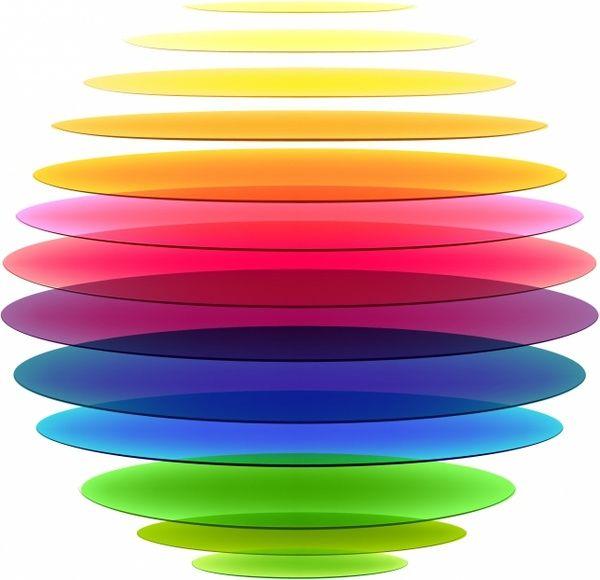 Rainbow Sphere Logo - Rainbow sphere Free vector in Adobe Illustrator ai .AI