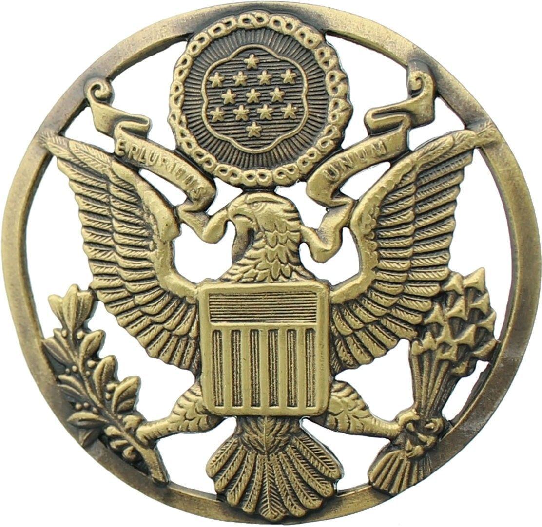 Army Bird Logo - Bronze Official US Army Eagle Logo Round Insignia Pin 1 7/8