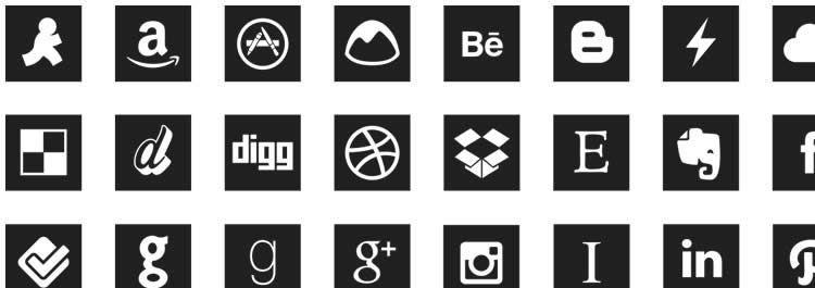 White Social Logo - The Top 40 Free Social Media Icon Sets