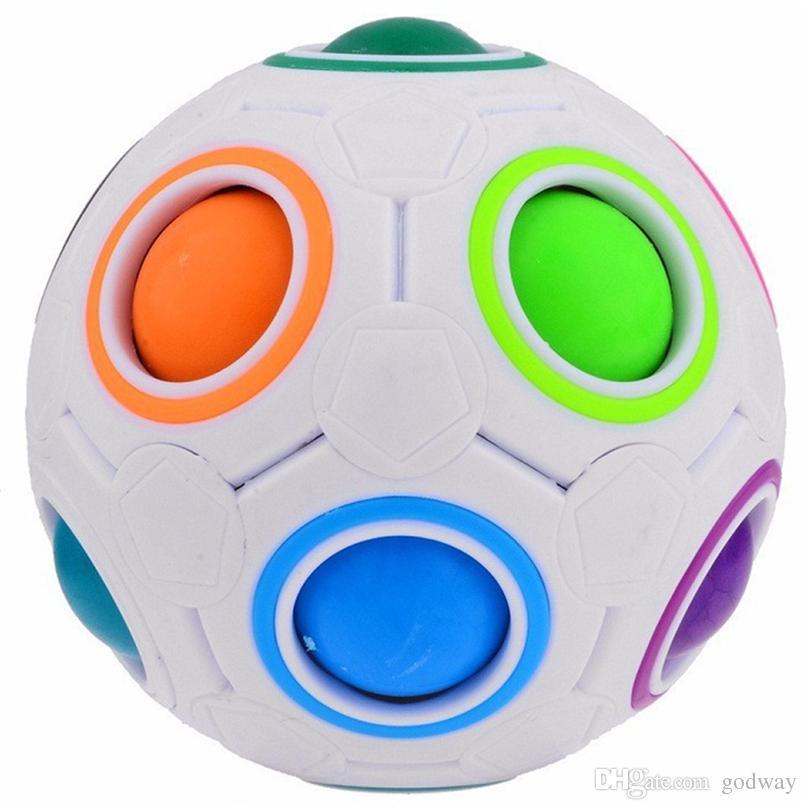 Rainbow Sphere Logo - New Spherical Cube Rainbow Ball Puzzle Educational Toys Press Speed ...