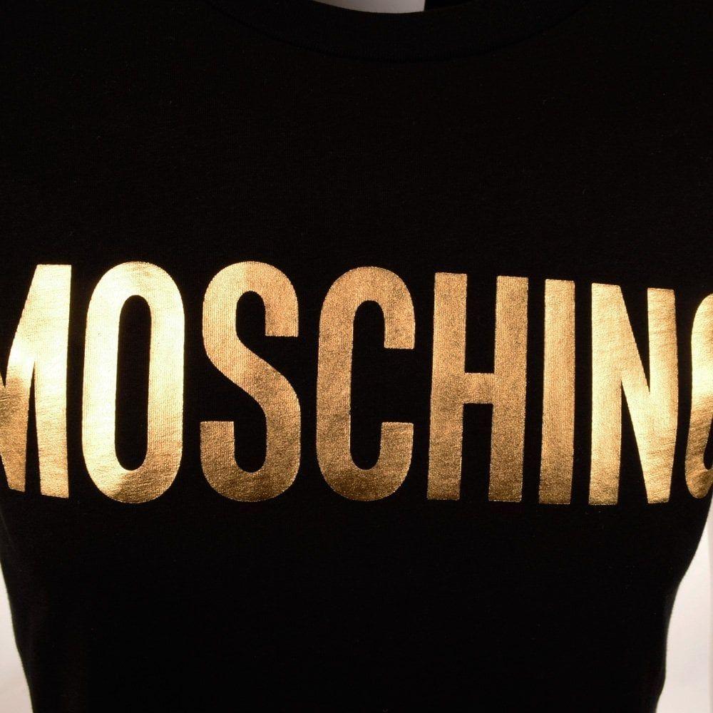 Moschino Gold Logo - MOSCHINO Moschino Black & Gold Logo T-Shirt - Men from ...