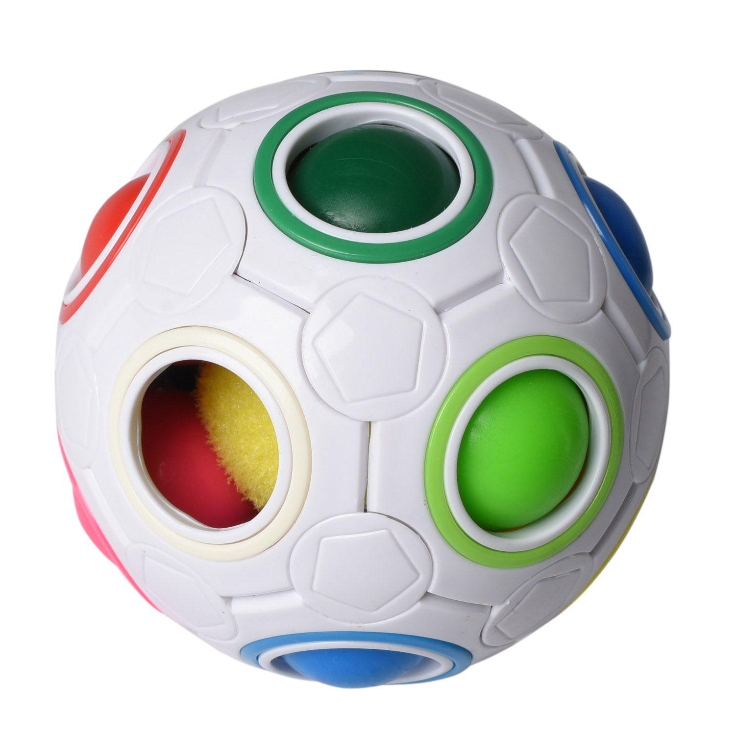Rainbow Sphere Logo - Kidstech Magic Rainbow Ball Color Matching Puzzle Game, Fidget