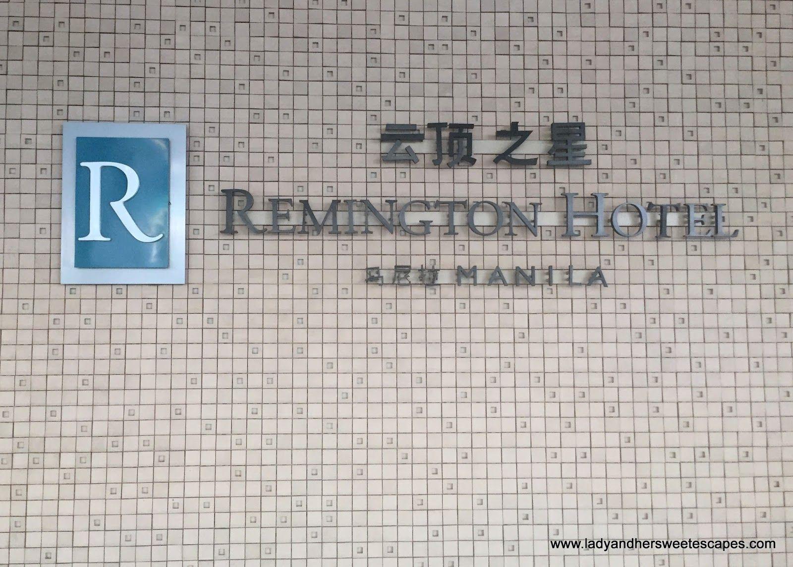 Remington Hotels Logo - Overnight in Remington Hotel Manila | Lady & her Sweet Escapes