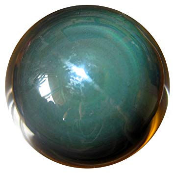 Rainbow Sphere Logo - SatinCrystals Obsidian Rainbow Ball Premium Green Eyed