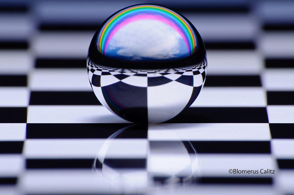Rainbow Sphere Logo - Rainbow Ball Bearing (Checkered, clouds) | ©2011 Blomerus Ca… | Flickr