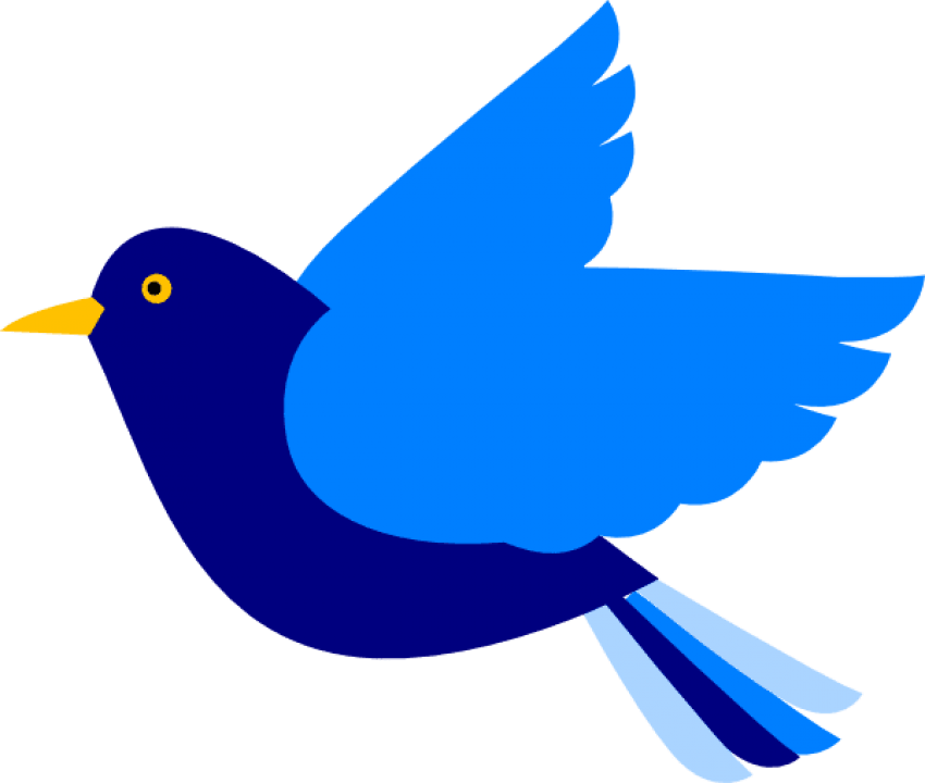 Blue Bird with Yellow Background Logo - Download blue bird png image background