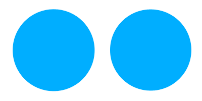 Two Blue Circles Logo - Raster VS. Vector Graphics