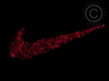 Dark Red Nike Logo - Underwater Roses Still Life Nike Logo 0221 - welcome to the back ...