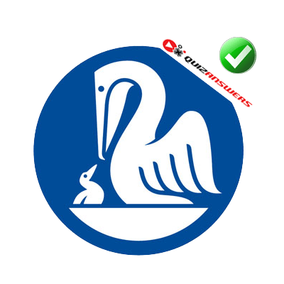 White with Red Swan in Circle Logo - Two blue p Logos
