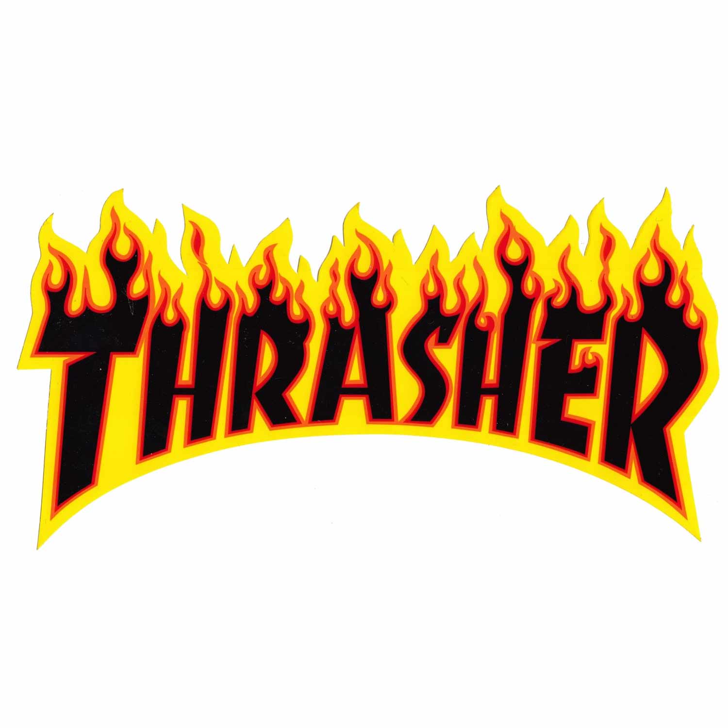 Cool Thrasher Logo - Thrasher Large Flames Sticker 5.5'' x 10.25'' Fire