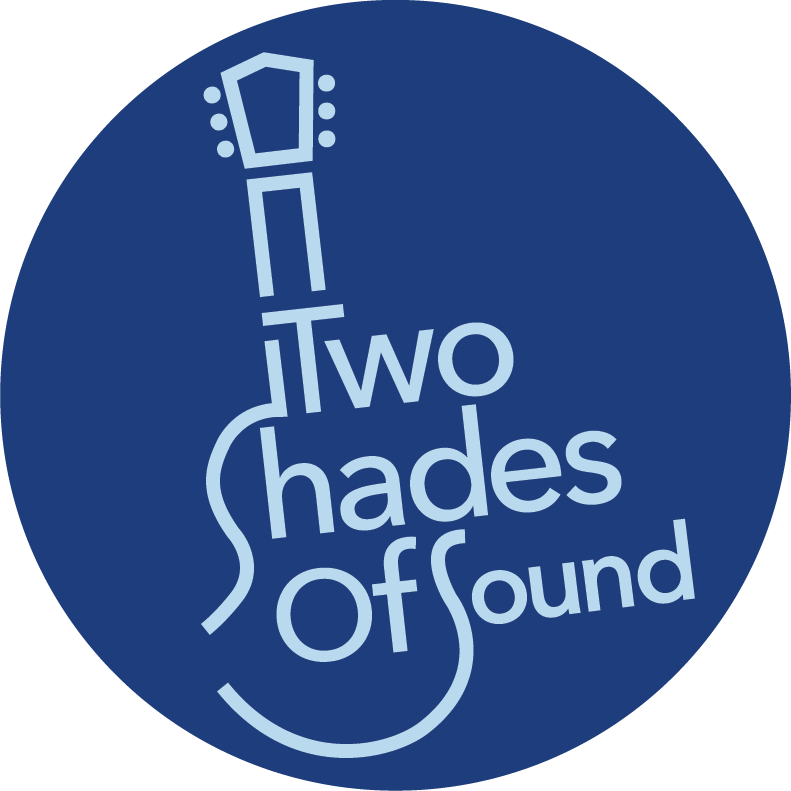 Two Blue Circles Logo - Two Shades of Sound Logo Design. David Stidfole Design