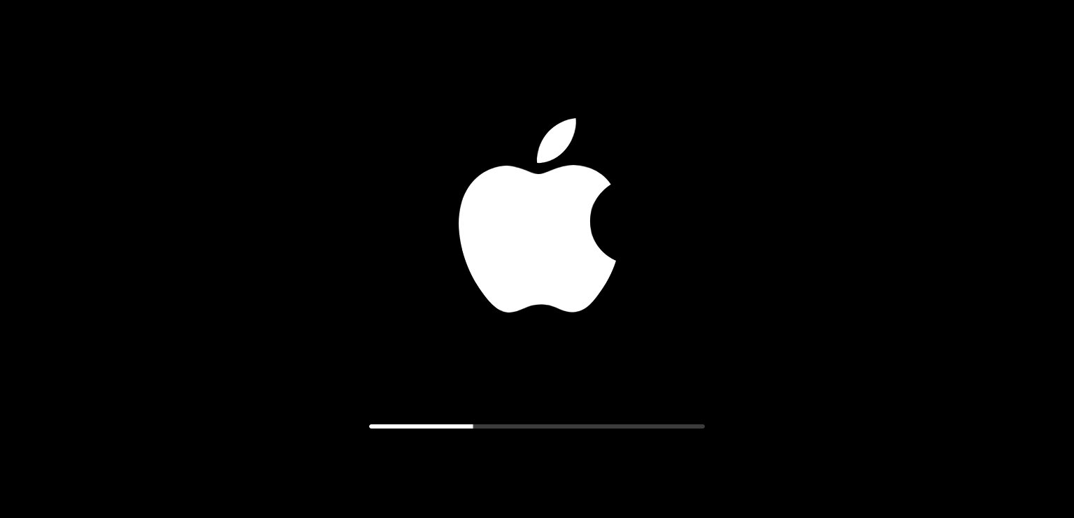 Apple Logo - Apple logo with progress bar after updating or restoring iPhone ...