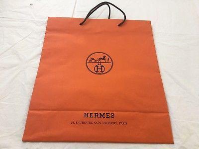 Hermes Paris Logo - HERMES Paris Logo Empty Paper Shopping Gift Bag VERY LARGE