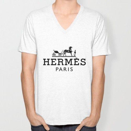 Hermes Paris Logo - Hermés Hermes/Paris Logo Unisex V-Neck by lukersg OIIECEI
