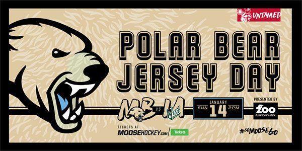 Manitoba Moose Logo - Manitoba Moose Polar Bear Jersey Auction