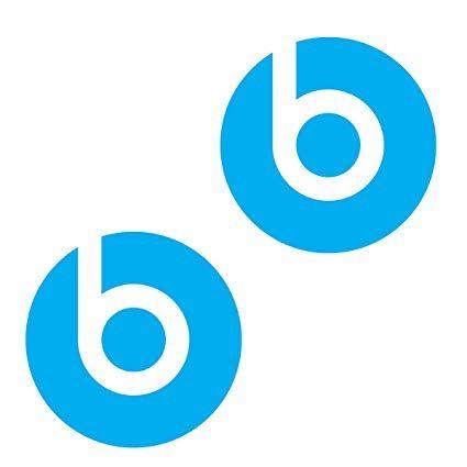 Two Blue Circles Logo - Amazon.com: Two Dr Dre Beats Die Cut Sky Blue Logo Decal Sticker - 3 ...