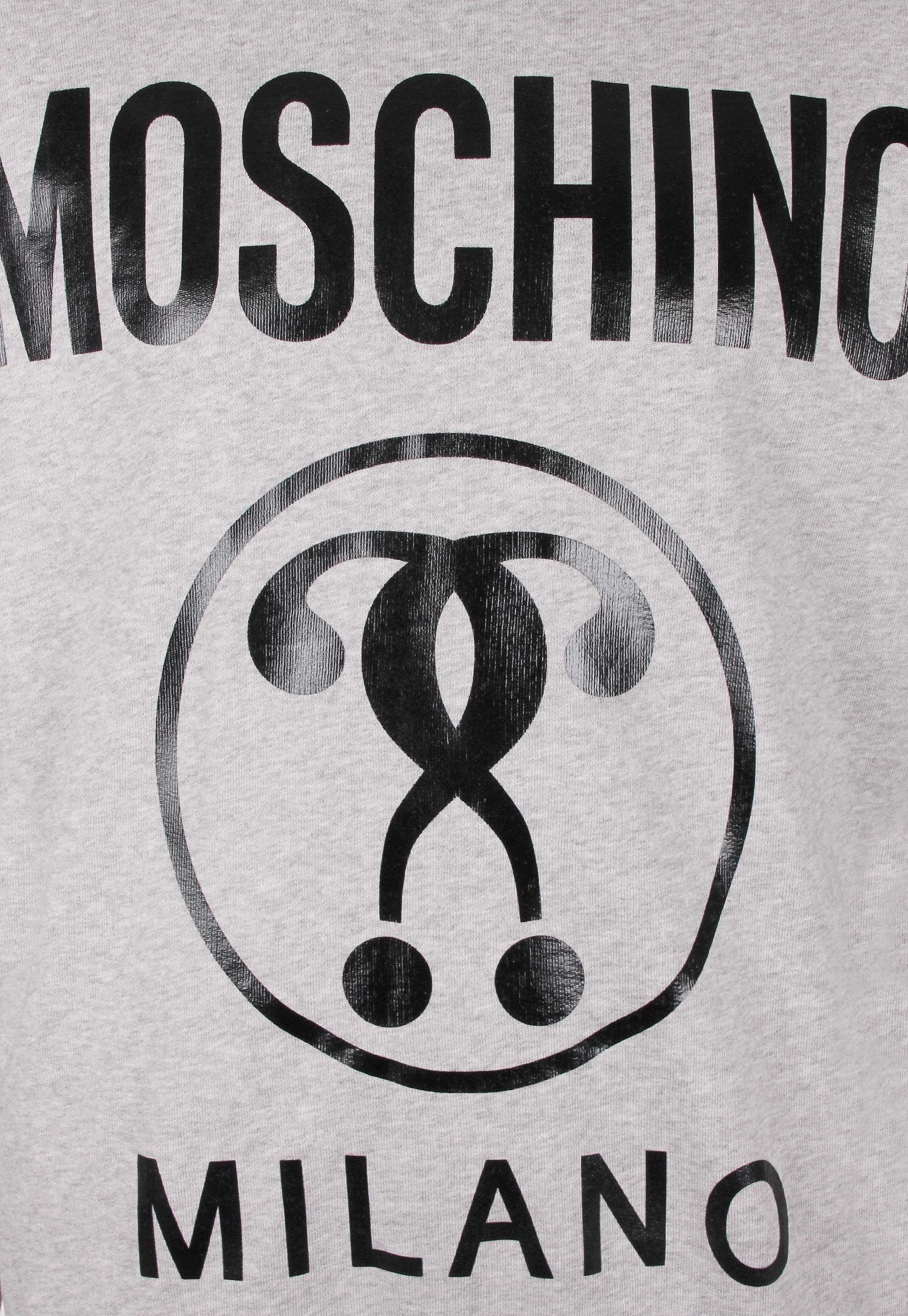 Moschino Milano Logo - Moschino Milano Sweatshirt | Grey | Garment Quarter