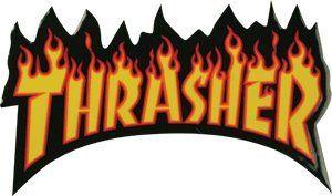 Thrasher Fire Logo - Thrasher Flame Logo Sm Decal Single Assorted Colors