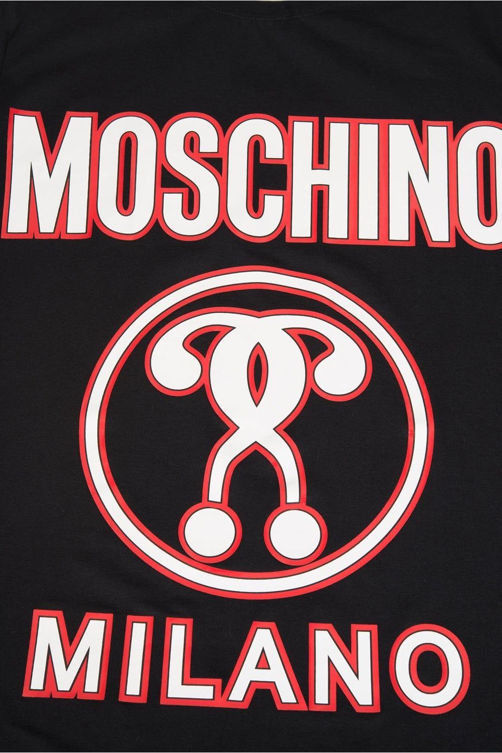 Moschino Milano Logo - Moschino Milano Retro Tshirt Black