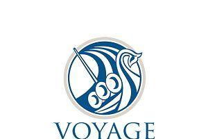 Viking Ship Logo - Voyage Shipping Logo Logo Templates Creative Market
