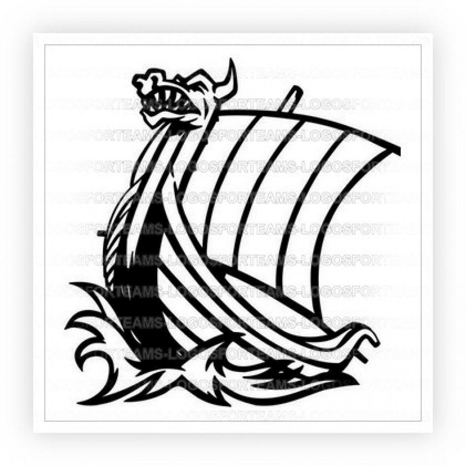 Viking Ship Logo - Mascot Logo Part of a Viking Ship Graphic