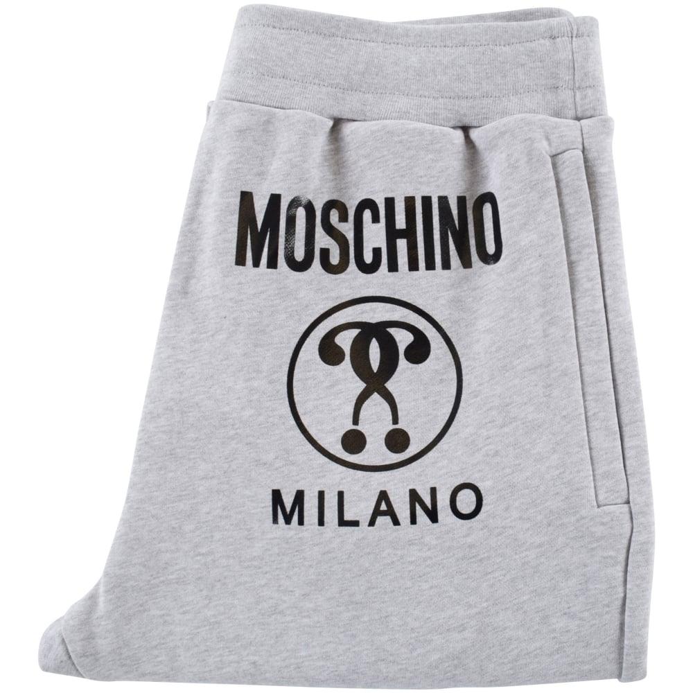 Moschino Milano Logo - LOVE MOSCHINO Love Moschino Milano Grey Large Logo Jogging Bottoms