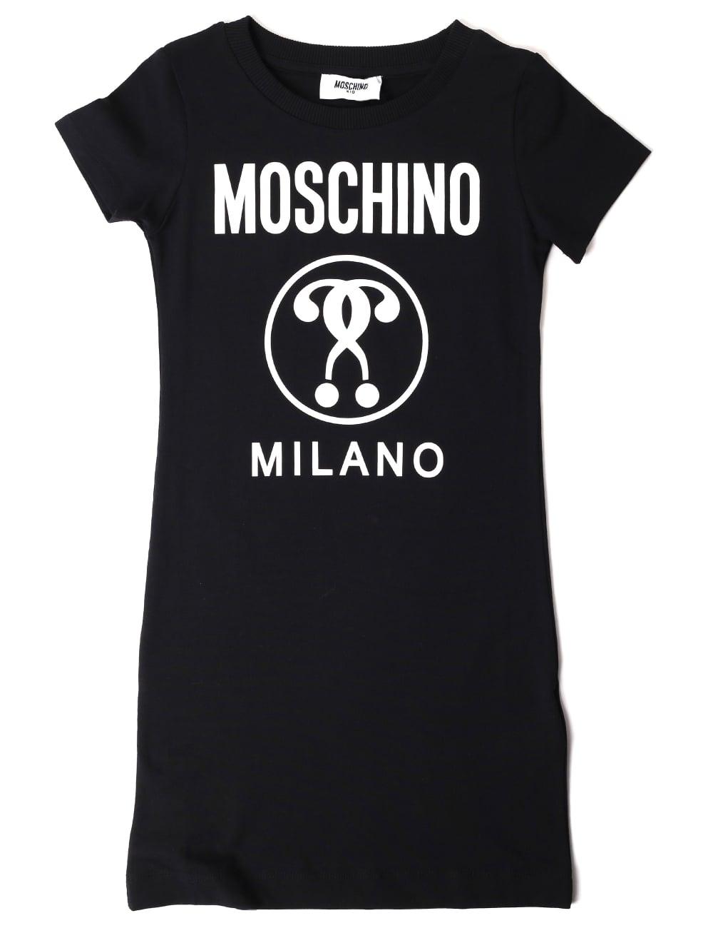 Moschino Milano Logo - Moschino Girls Short Sleeve Milano Dress