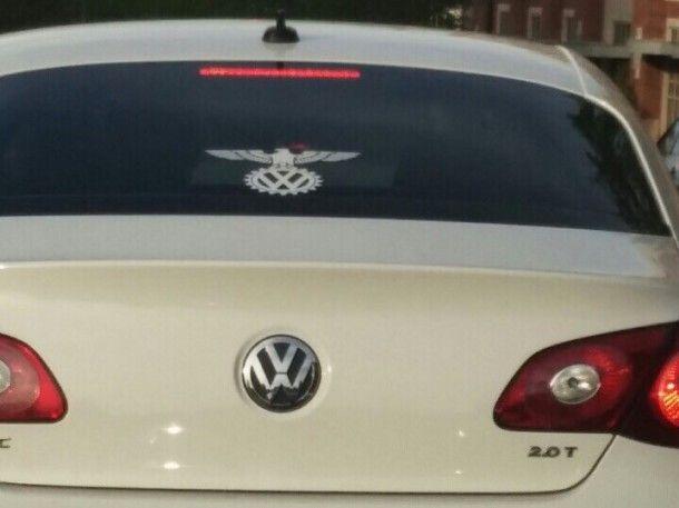 VW Nazi Logo - Decal Douchebags: Führerocious Sticker Adds Ten Very White Horsepower