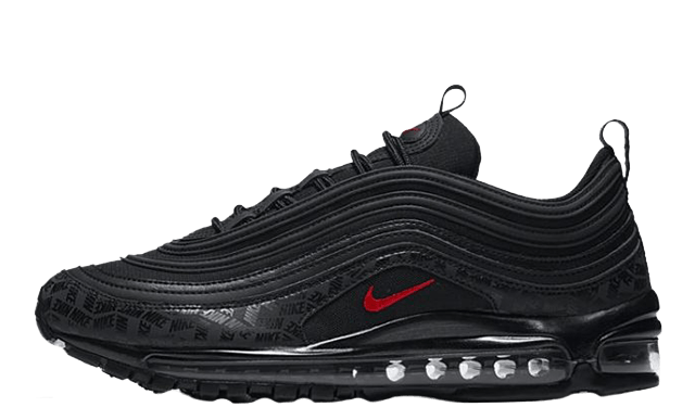 Red and Black Nike Logo - Nike Air Max 97 Reflective Logos Black. AR4259 001. The Sole Supplier