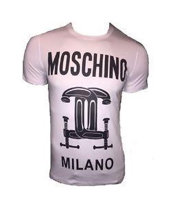 Moschino Milano Logo - T SHIRT LOVE MOSCHINO MILANO MAC WHITE | eBay